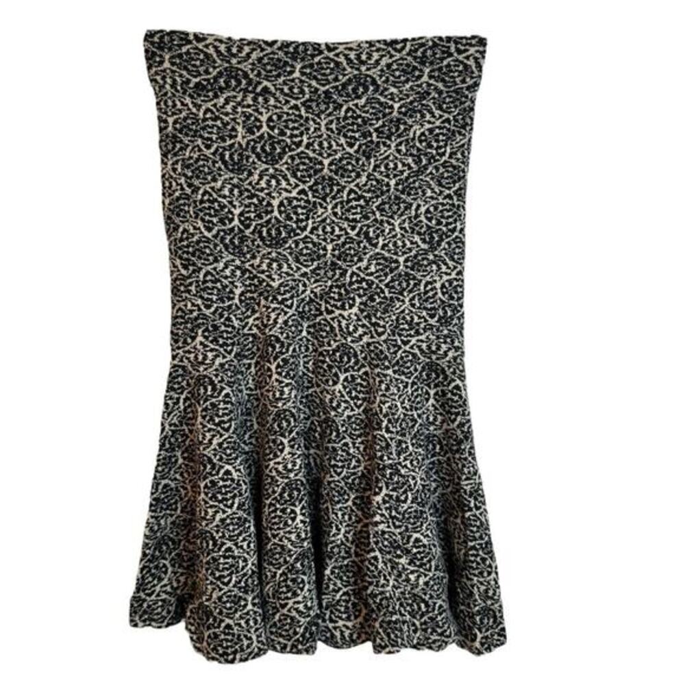 Diane Von Furstenberg Wool Blend Geometric Print Stretch Knit Skirt Size 4 - Picture 1 of 8